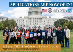 Applications Now Open YSEALI PFP Fall 2020 Ad